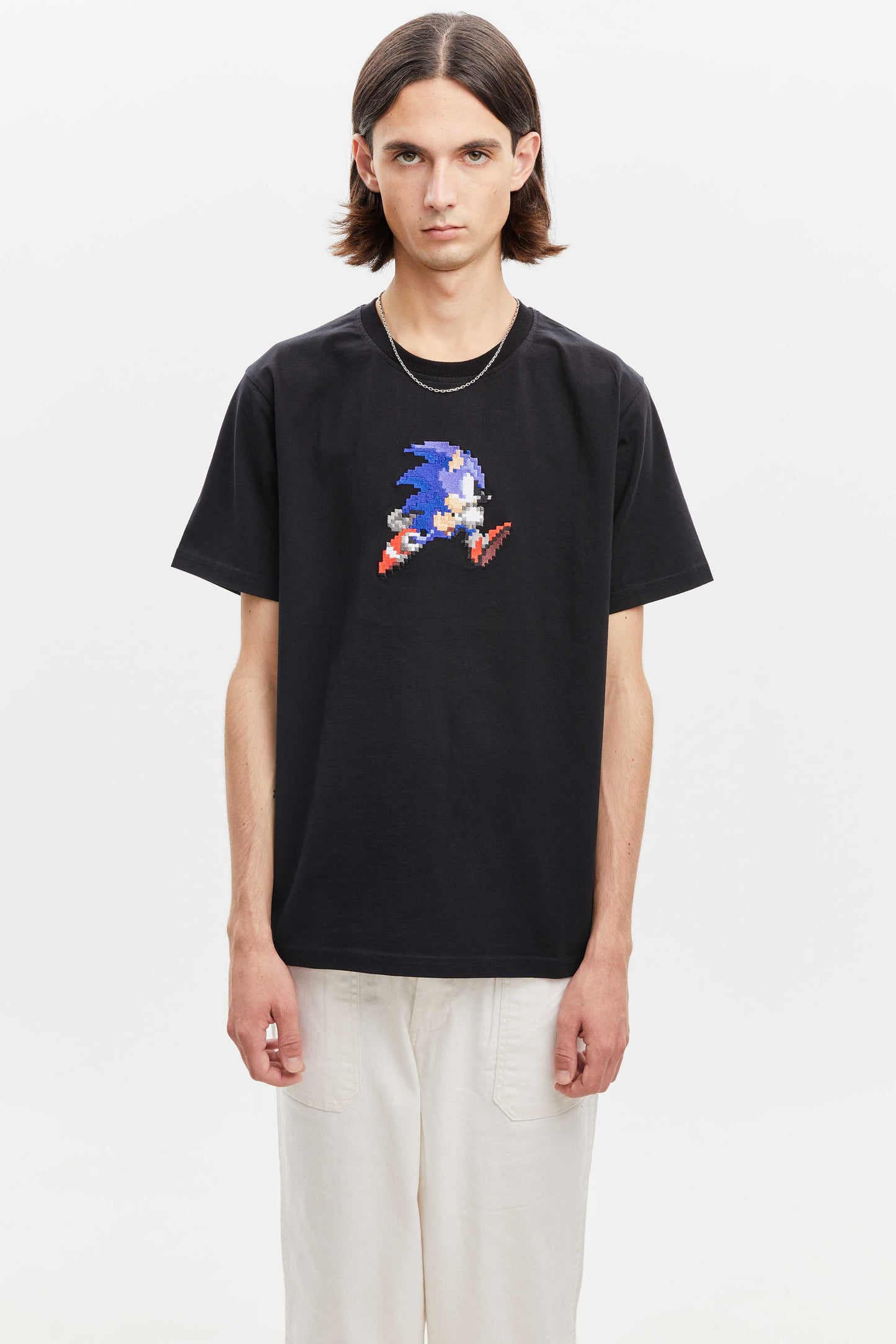 SONIC JUMPING T-SHIRT BLACK - BRICKTOWN X SONIC THE HEDGEHOG ™
