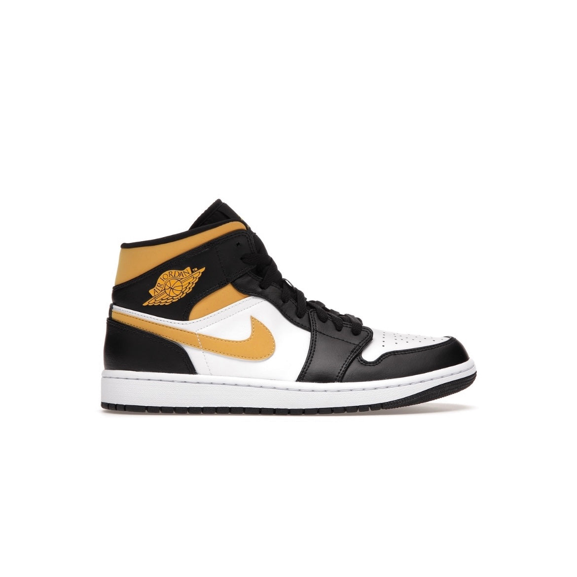 Jordan 1 Mid White Pollen Black