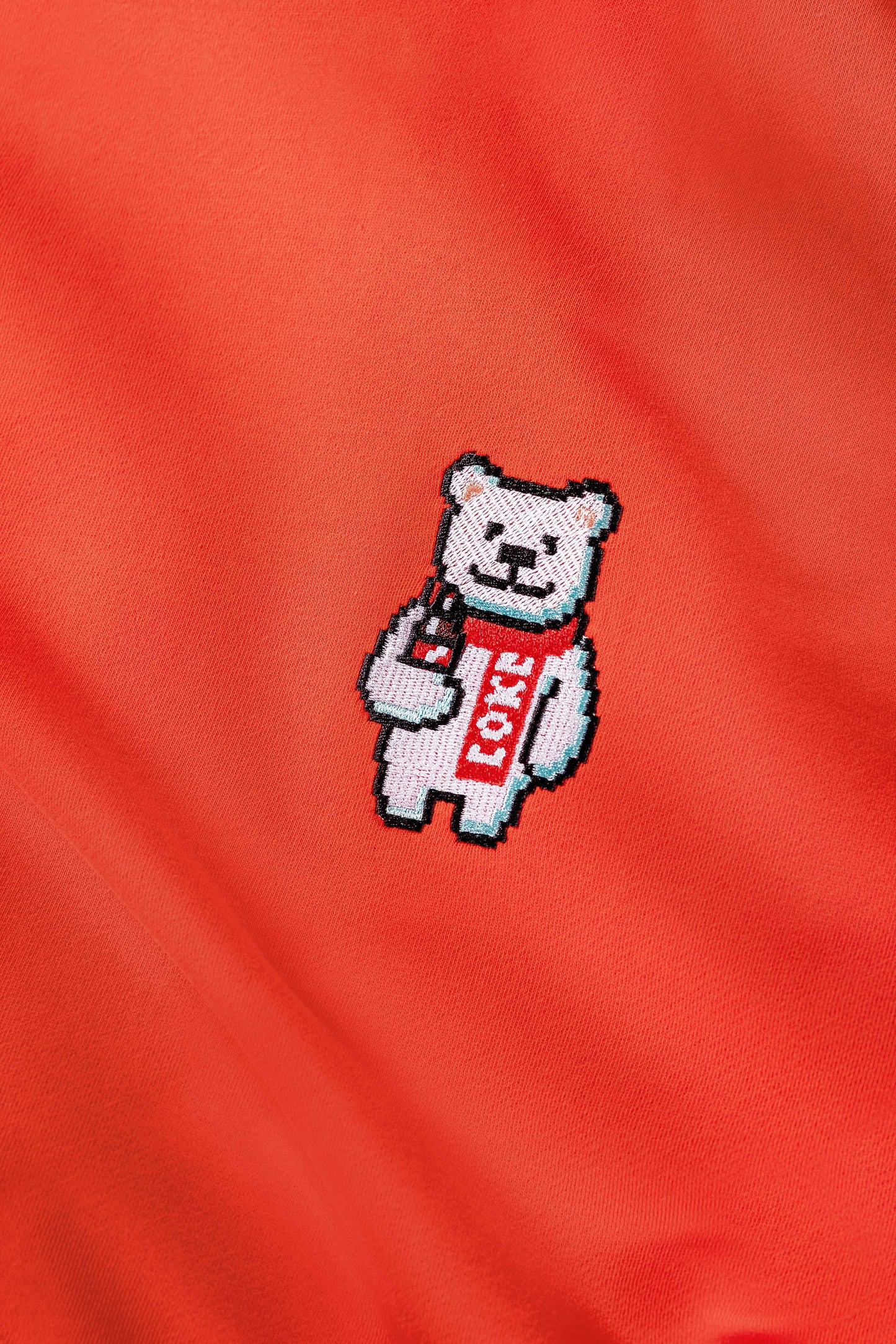 COKE BEAR HOODIE - BRICKTOWN X COCA-COLA RETRO RED