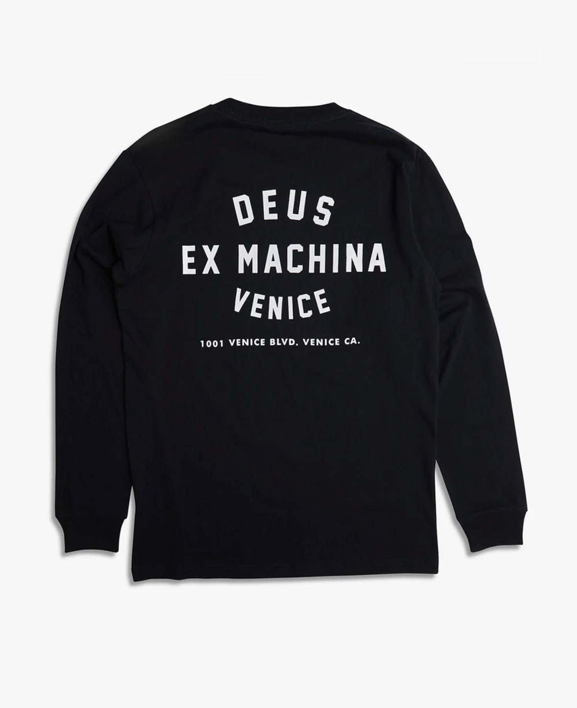 VENICE ADDRESS LONG SLEEVE TEE - BLACK