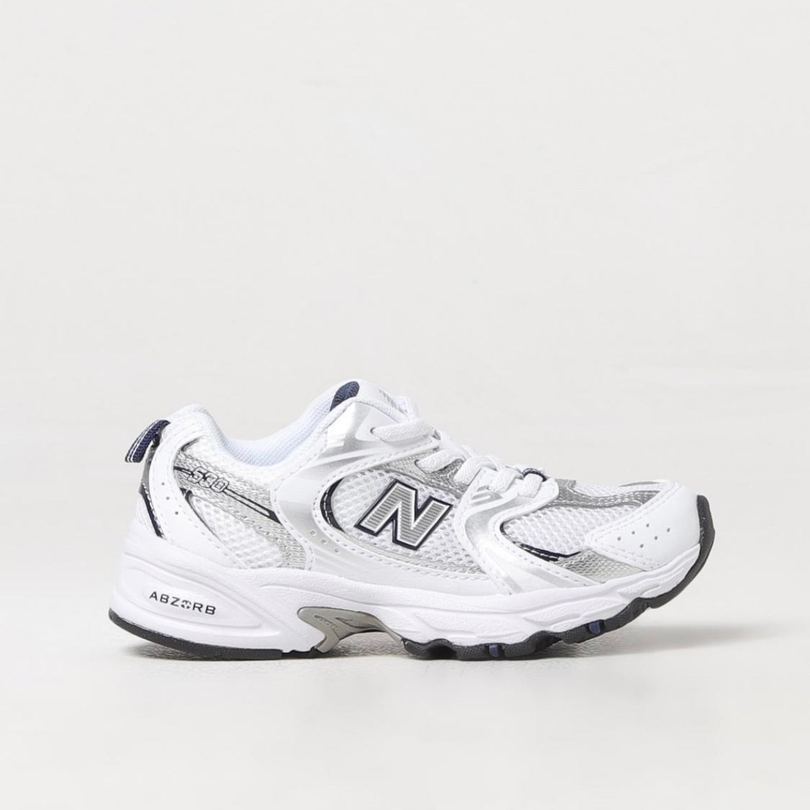 New Balance 530 Kids White Silver Navy