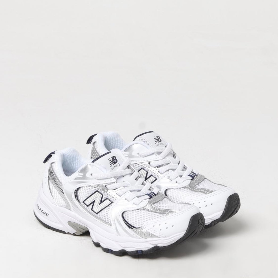 New Balance 530 Kids White Silver Navy