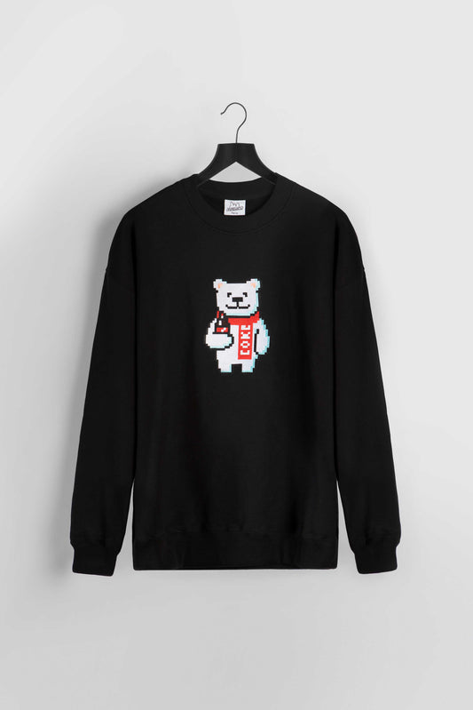 COKE BEAR SWEAT-SHIRT - BRICKTOWN X COCA-COLA ™ BLACK