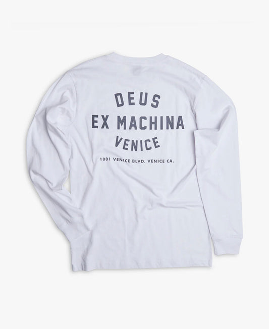 VENICE ADDRESS LONG SLEEVE TEE - WHITE