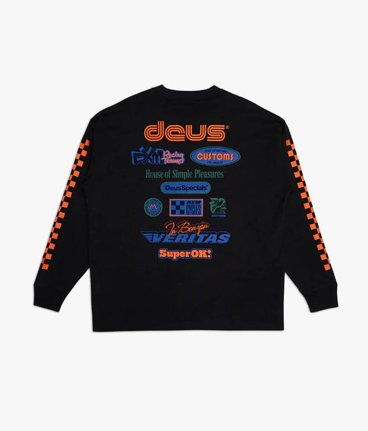 TUNE UP LONG SLEEVE TEE - BLACK