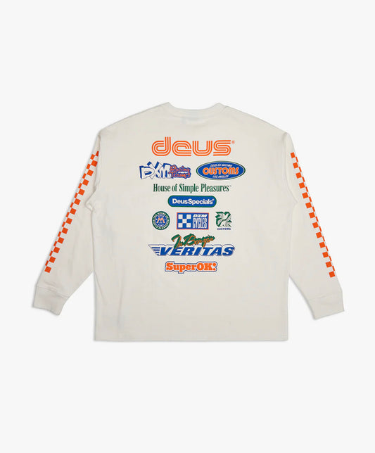 TUNE UP LONG SLEEVE TEE - VINTAGE WHITE